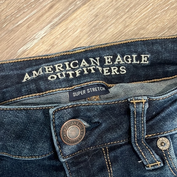 AEO SKINNY DENIM JEANS LOW RISE 0short EUC - Picture 3 of 6